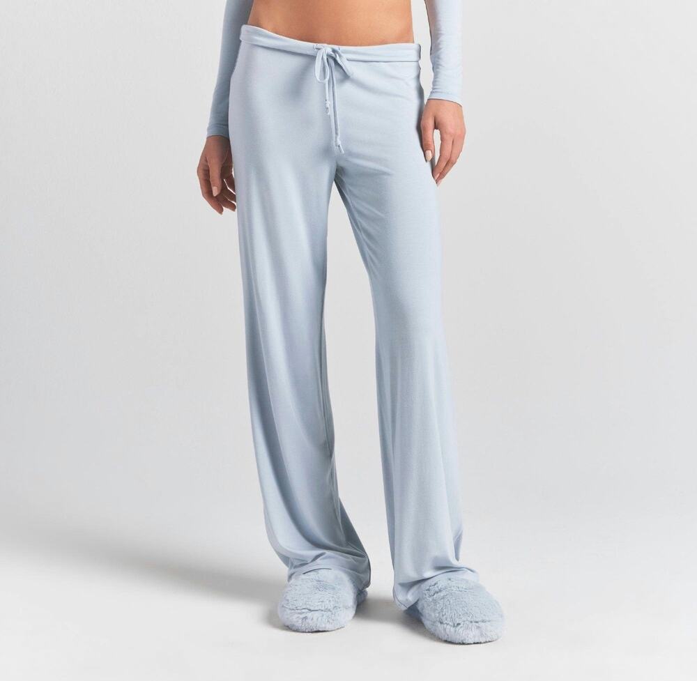 SKIMS Sleep Pant Zen Blue Wide Leg Lounge Pants XS NWT